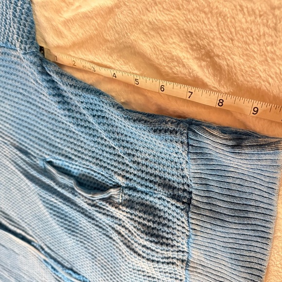 Acid Wash Cotton Waffle Hooded Zip-Up Jacket - Picture 5 of 10